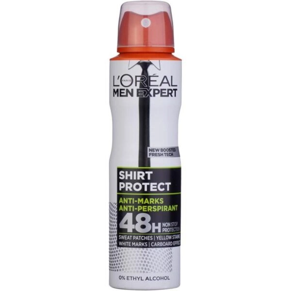 اسپری ضدتعریق لورال سفید مدل LOREAL Shirt Protect