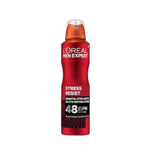 اسپری ضدتعریق لورال قرمز مدل LOREAL STRESS RESIST 48H